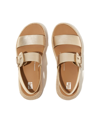 Fitflop F-Mode Espadrille Bucke M/L Flatform Sandals Platino