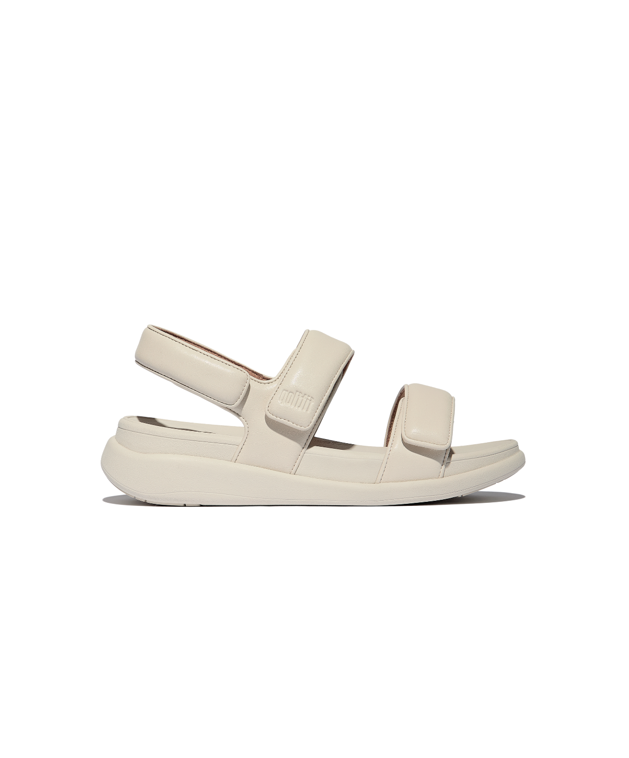 FitFlop F-Mode Go Adjustable Flatform Back Strap Sandal Paris Beige