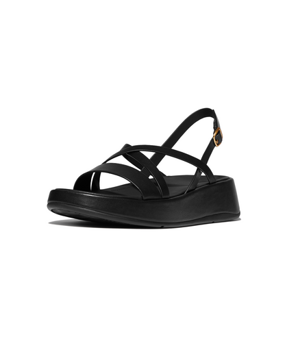 FitFlop F-Mode Flatform Strappy Back Strap Sandals Black